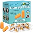 TICONN 20 Pairs Ear Plugs, 32dB Noise Reduction Earplugs for Sleeping Hearing Protection Travel Study Concentration Construction Site (20 Pairs)