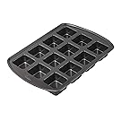 Wilton Perfect Results Premium Non-Stick Bakeware Brownie Bar Baking Pan, 12-Cavity