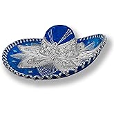 Artesanias Mickey Authentic Mariachi Charro Sombrero - Traditional Mexican Hat with Unique Embroidery, Blue (Design and Color May Vary)