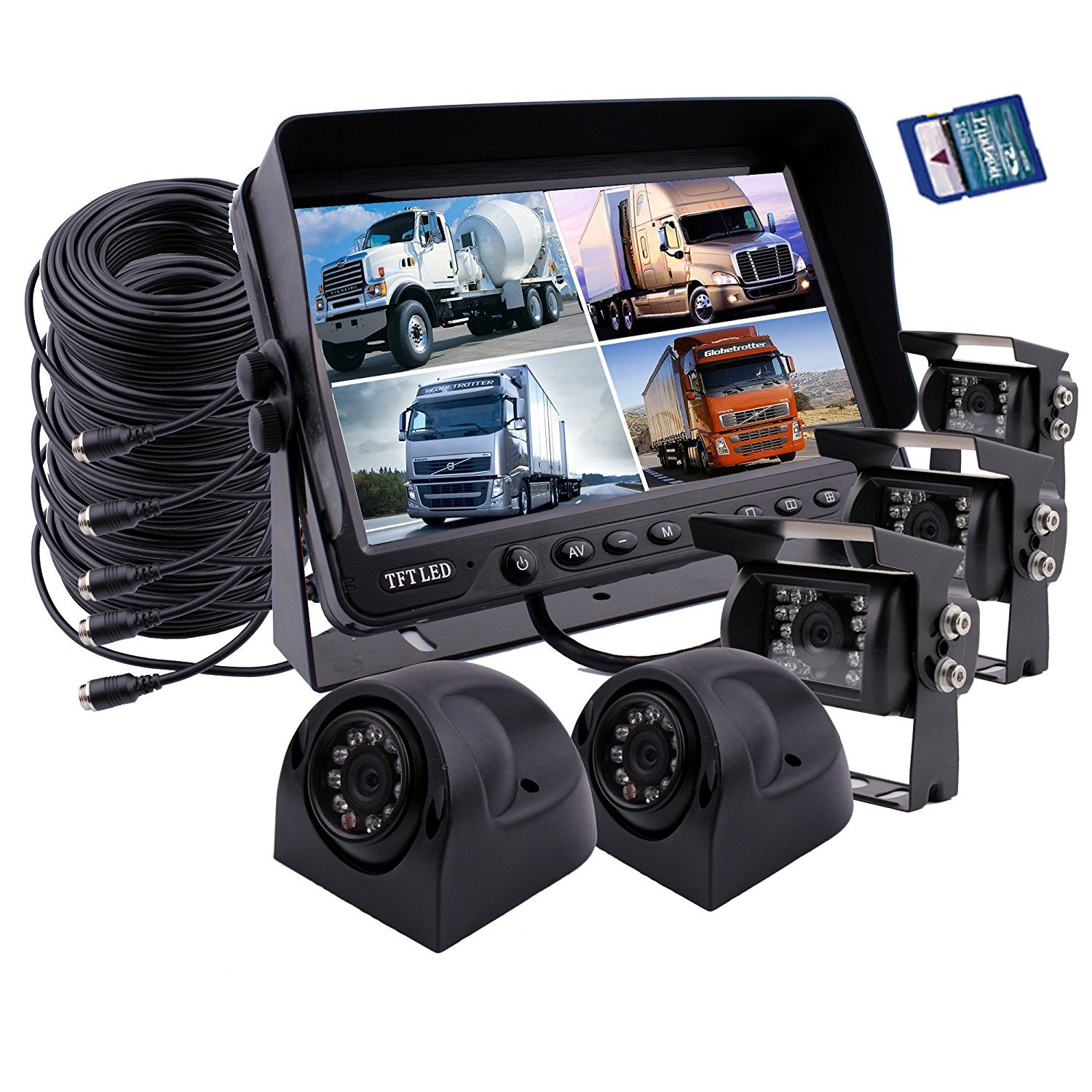 期間限定送料無料 Zhiren 車のリアビューバックアップカメラシステム9 モニター4分割スクリーン付きdvrビデオ録画 内蔵5 ソニーccdカラー防水ナイトビジョンカメラトラックバンキャラバントレーラーキャンパーバスrv B07d459t4j 超特価激安 Ejournal Unma Ac Id