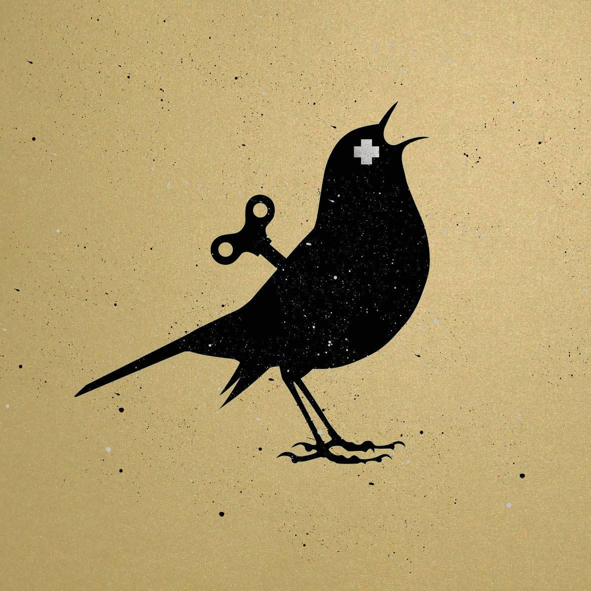 Clockwork Bird Gold (Hand Painted Signed Limited Edition