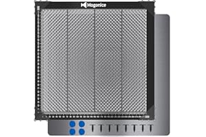 Mogonice Honeycomb Laser Bed 345x345mm 13.58"x13.58", Honeycomb Working Table for Most Laser Engraver, Magnetic Steel Honeycomb Panel with Engraving Materials(Working Area 300x300mm)