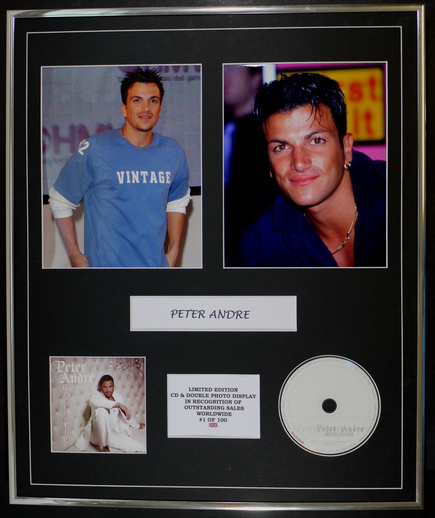 PETER ANDRE/CD & DOUBLE PHOTO DISPLAY/LTD. EDITION/COA/REVELATION