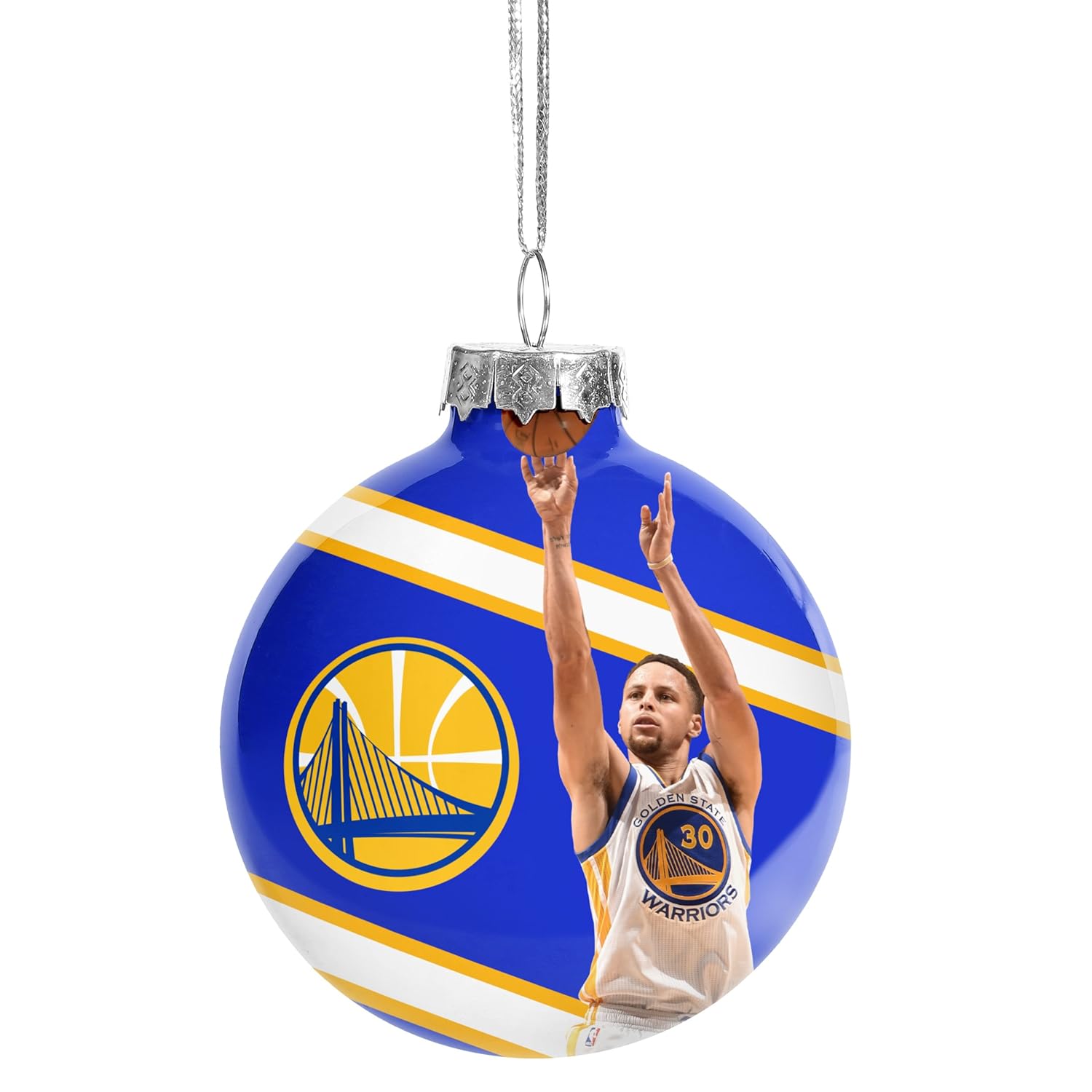 Golden State Warriors Christmas Holiday Glass Ball Image Ornament Stephen Curry #30