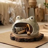 Zynzthos Palo Santo Chimney, Frog Incense Burner, Palo Santo Holder | Ceramic material suitable for burning Palo Santo, sage, and incense cones. Perfect for meditation, yoga, and home decor.