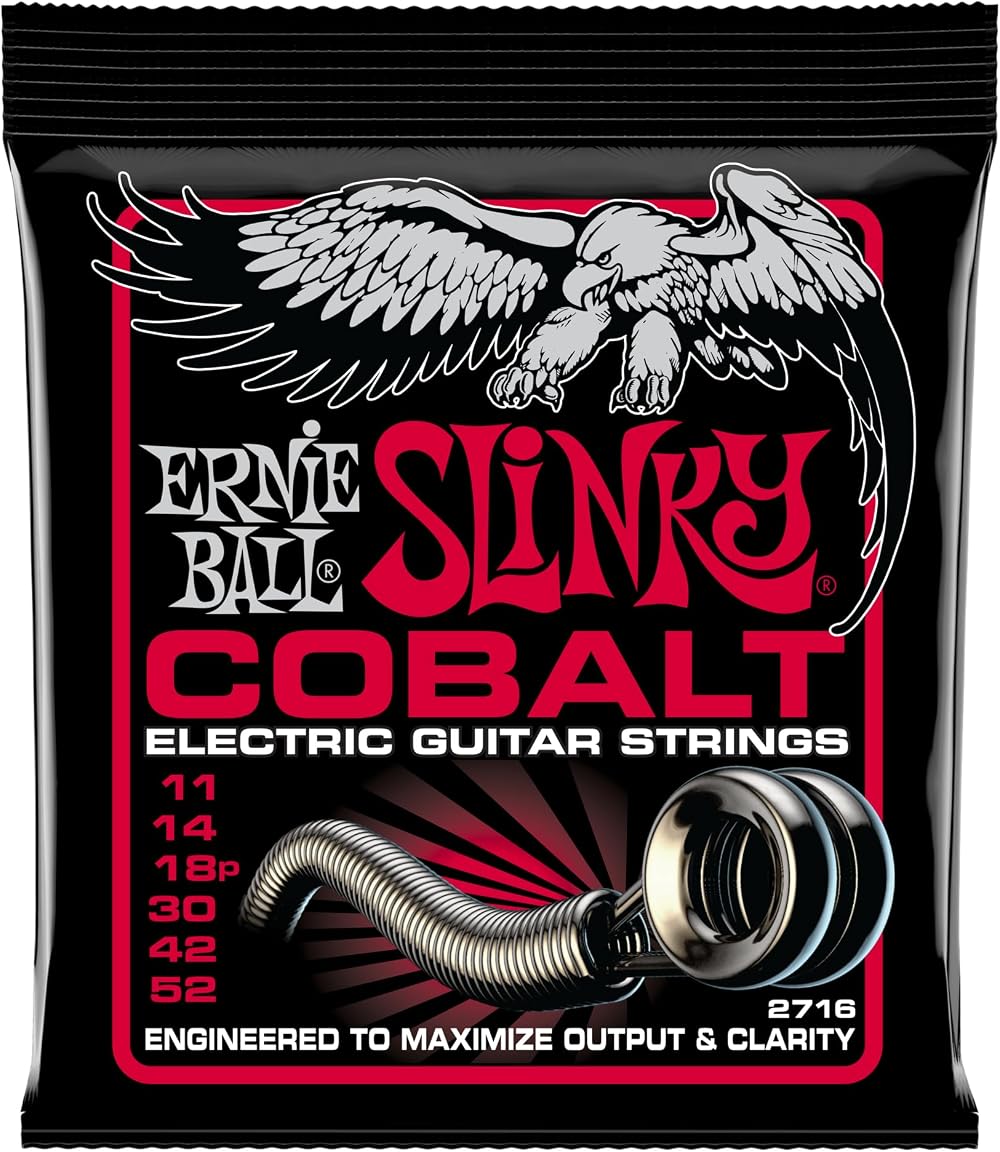Ernie Ball Cobalt Burly Slinky Electric Guitar Strings 11-52