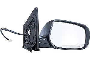 Dependable Direct Right Passenger Side Black Heated Manual Folding Power Operated Door Mirror for Toyota Corolla (2009 2010 2011 2012 2013) - Part Link #: TO1321247