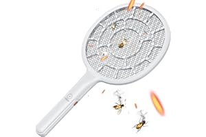 YsChois®, Electric Fly Swatter Racket - Bug Zapper Racket with Powerful Grid - Easy to Use, Lightweight - Indoor & Outdoor Use - Empirical Use Tips (Included) - AA Battery Required (Not Included)