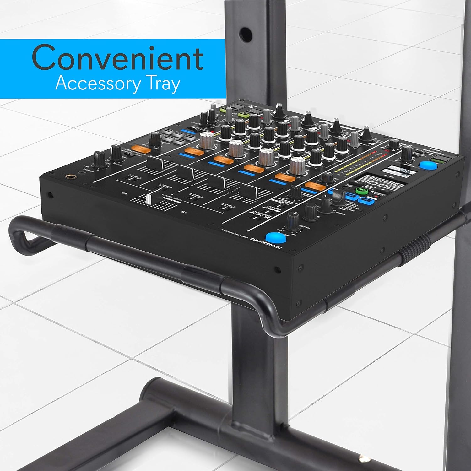 Pyle Tray & Shelf Laptop Stand Adjustable Height Foldable Desk Riser Ergonomic Portable Support with Accessory Tray for Tablet MacBook - Image 3