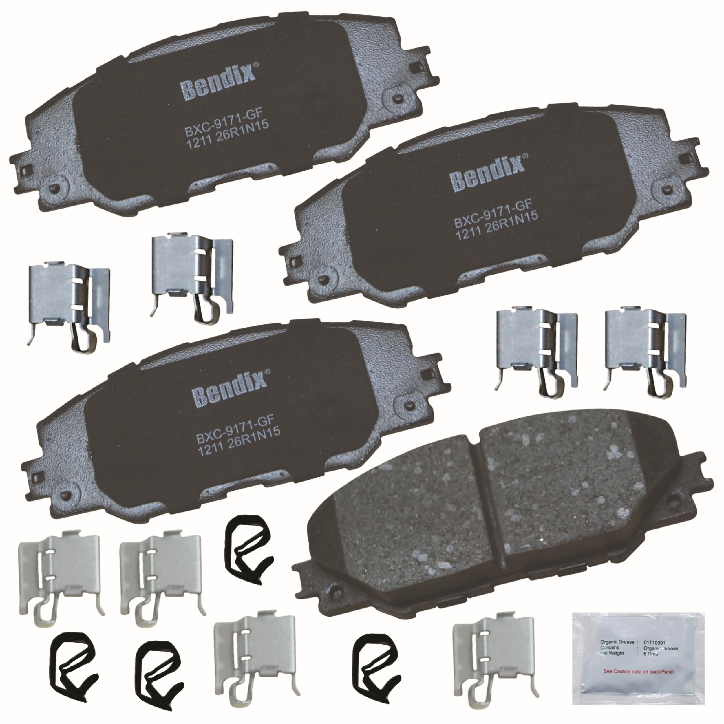 Photo 1 of **USED** Bendix Priority1 CFC1211 Ceramic Front Brake Pads for select Pontiac Vibe 2010-2009, Scion iM 2016, tC 2016-2011, Toyota Corolla iM 2018-2017, Matrix 2013-2009, Mirai 2020-2016, RAV4 2018-2006
