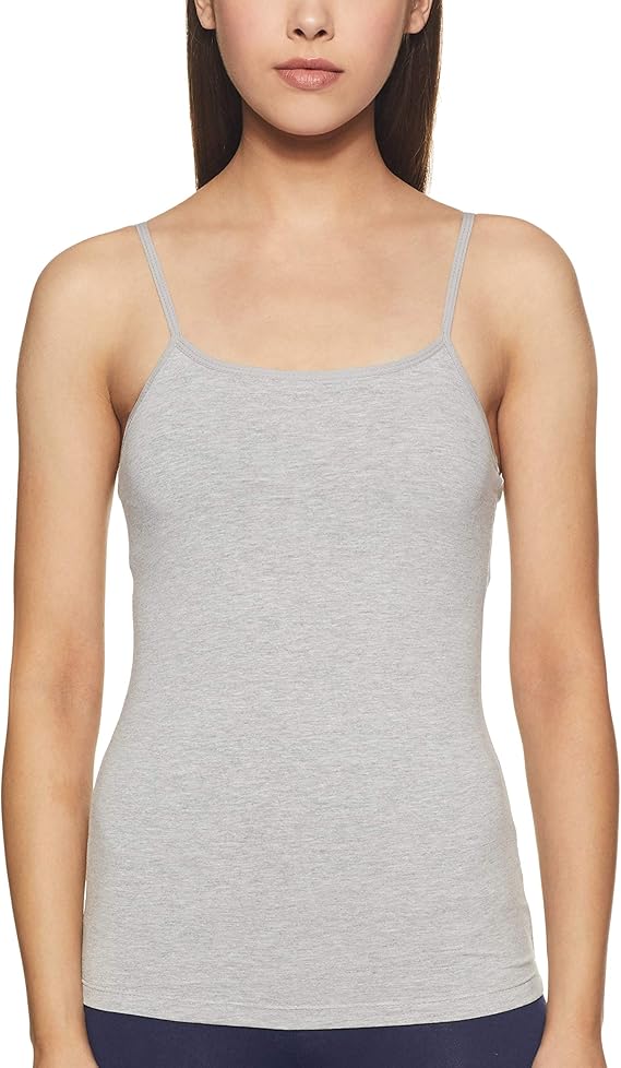 Buy Max Women's Solid Padded Cotton Blend Camisole (NOOSCAMIGREY