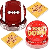 Blushtier 150 Pcs Football Party Supplies Tableware Set Birthday Party Decorations Includes Plates and Napkins for Game Day Party Favor Football Theme Party Supplies
