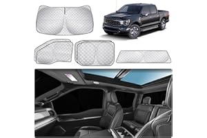 XCBYT 2015-2023 Ford F150 Window Shades Full Car Window Covers with 6 Layers Thickened 100% Sun UV Blackout Car Privacy Curtains for Breastfeeding Napping Dressing Camping 6 Pack F150 Accessories