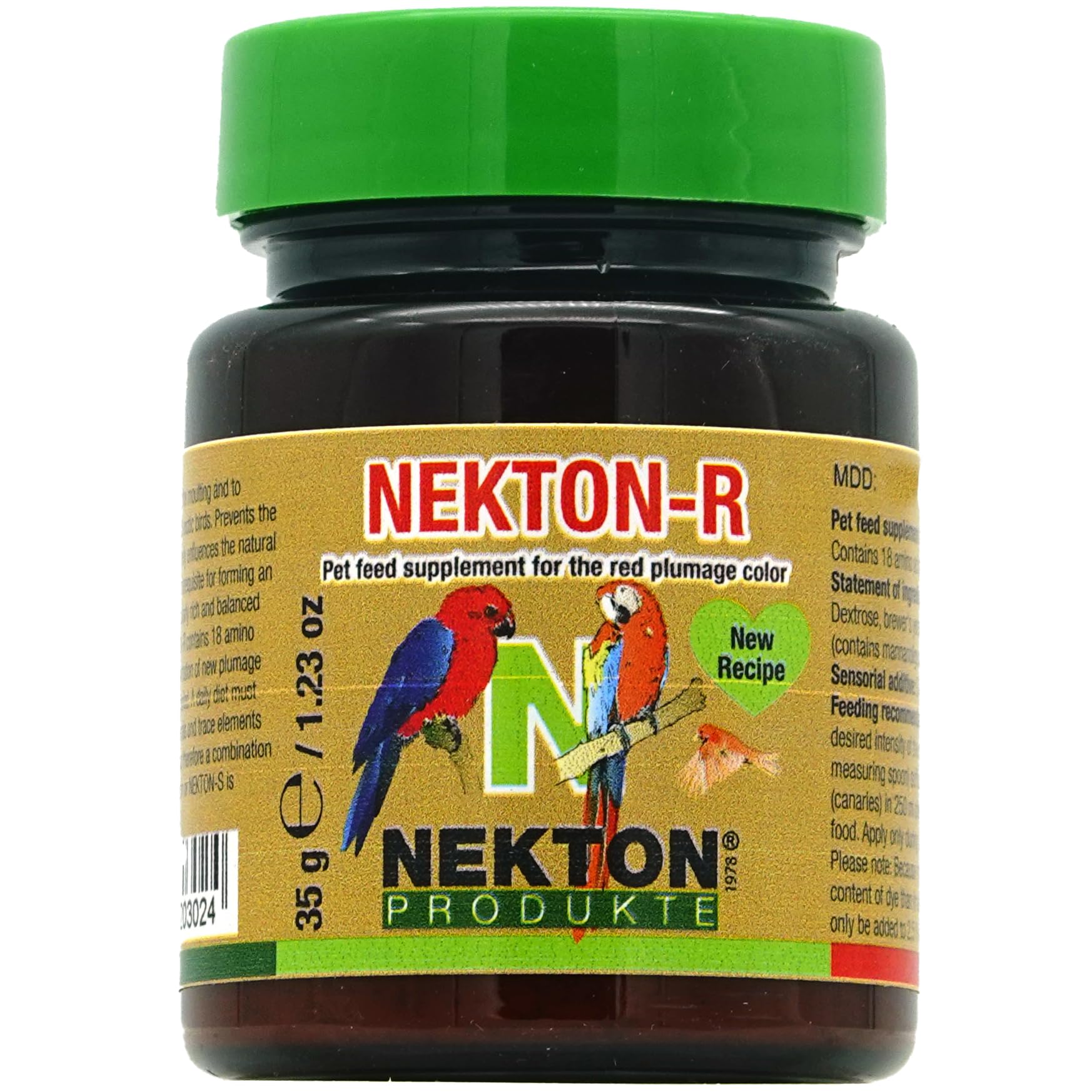 NEKTON R Vitamin Preparation with Colour Intensification for the Red Areas in Plumage, Pack of 1 (1 x 35 g)