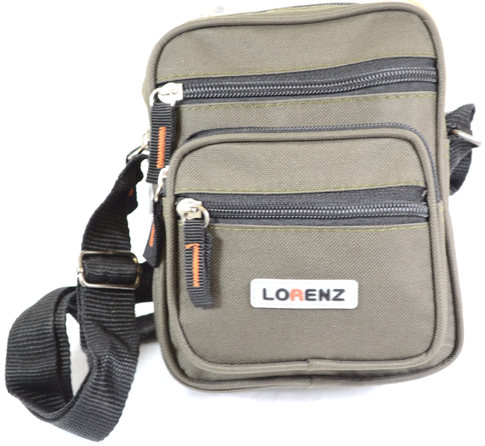 Handy Small Canvas Style Shoulder Bag / Cross Body Bag ( Olive Green )