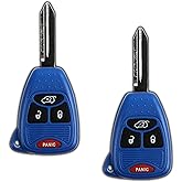 2X KeylessOption Key Fob for 2004 2005 2006 2007 2008 2009 2010 2011 2012 2013 2014 2015 2016 Chrysler 300 Dodge Durango Ram Jeep Cherokee Remote, 4-Button OHT692427AA, Programming Guide Included