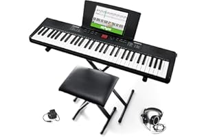 Alesis Melody 61 MK4 Keyboard Piano for Beginners with 61 Keys, Speakers, Stand, Bench, Headphones, Tablet/Sheet Music Stand,