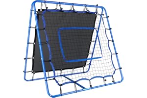 WINTHAI Dual-Sided Soccer Rebounder - 4 x 4 ft Adjustable Football Rebounder Net Gifts Aids & Equipment for Kids, Teens & Adults, Portable Baseball Lacrosse Rebounder for Control Passing Practice