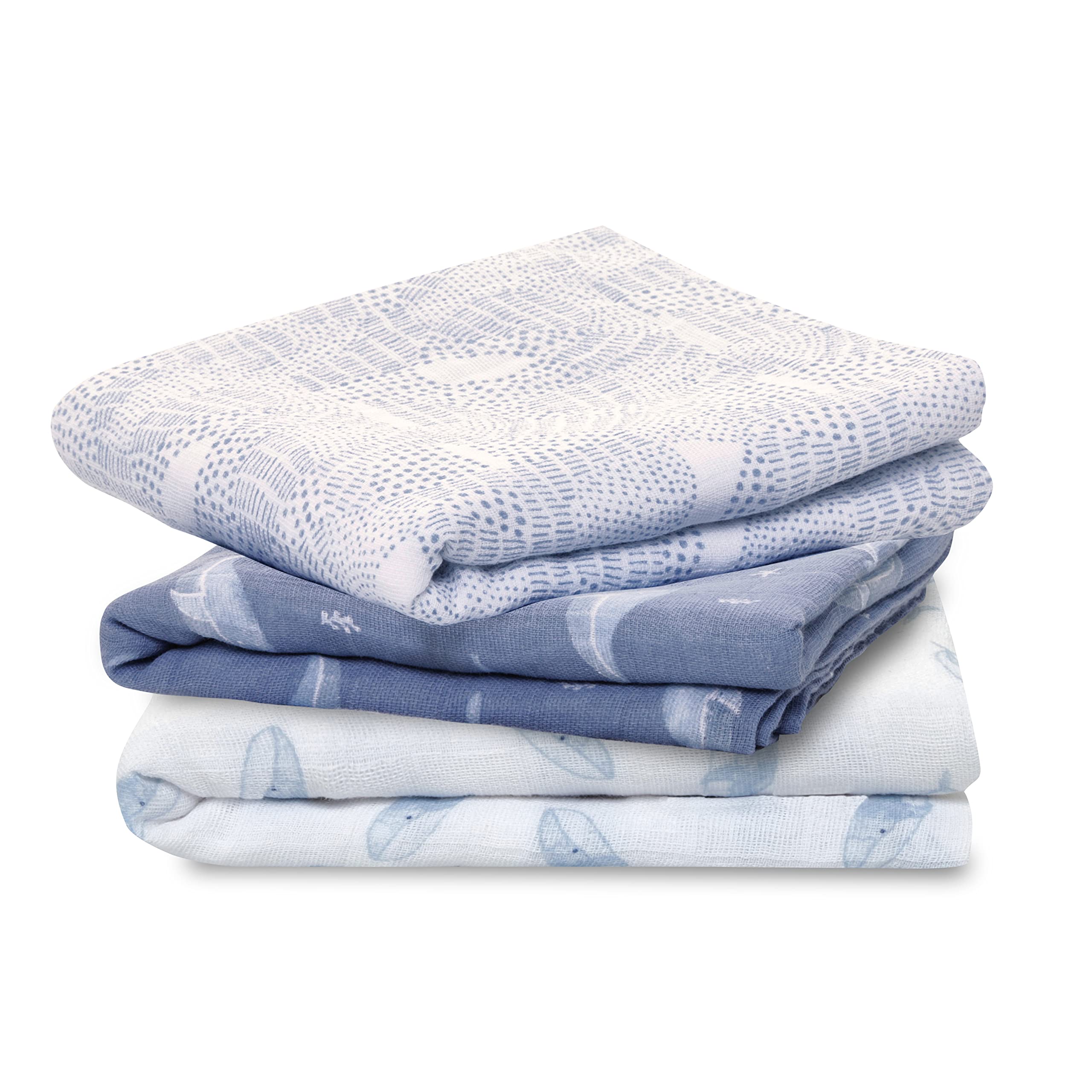 aden + anais™ musy squares 3 pack organic cotton muslin outdoors (Oceanic)