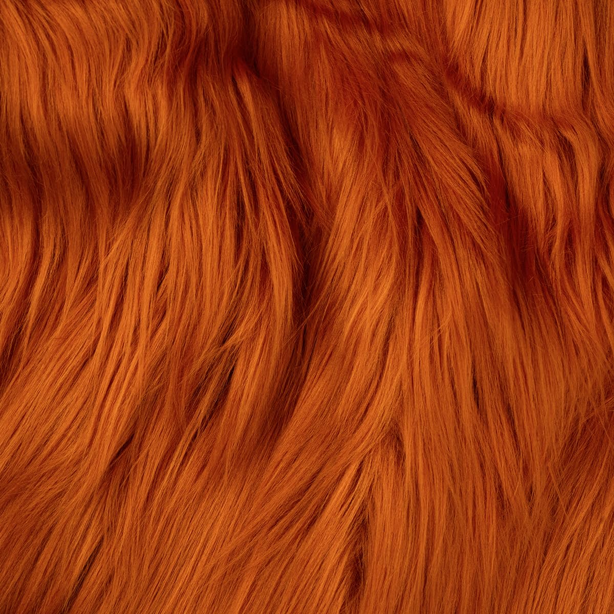 Photo 1 of Qidkeo Orange Faux Fur Fabric by The Yard for Crafts 36" X 61" Inch Wide Furry Fabric for Sewing, Costumes, Upholstery & Pillows Long Pile Faux Fur(Orange,One Yard)