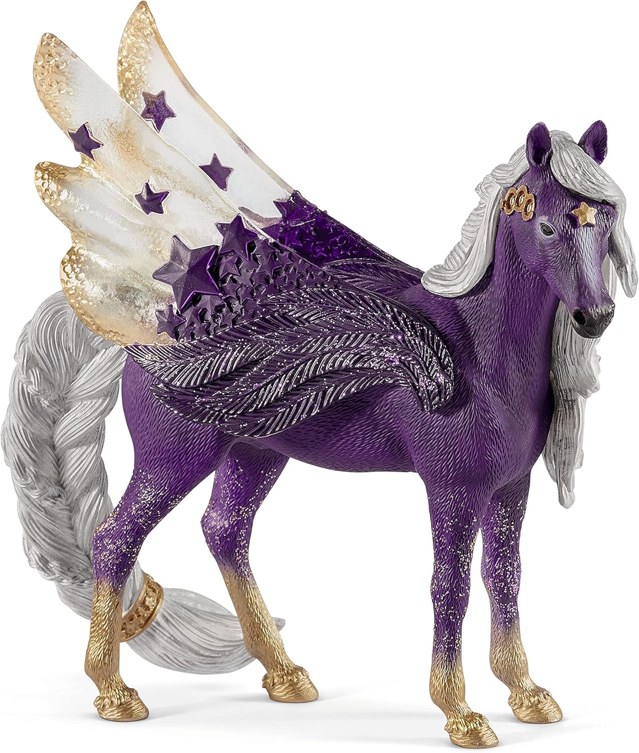 schleich Bayala - 7β Star Pegasus Figurine with Starry Wings - Magical Winged Horse Toy with Glitter Body - Celestial Mare Fantasy Collectible for Screen-Free Play - Kids Ages 5+ | 70579