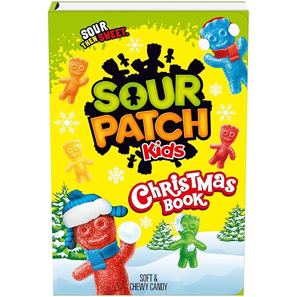 SOUR PATCH KIDS SOFT & CHEWY CANDY, CHRISTMAS STORYBOOK, STOCKING STUFFER, 3.4 OZ