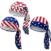 Chuangdi 3 Pcs Do Rags Skull Cap, Sweat Wicking Helmet | Quick Dry Fabric, Adjustable Drawstring, Soft Polyester, Under Helmets, Cycling Motorcycle Running, Bandana Beanie Style
