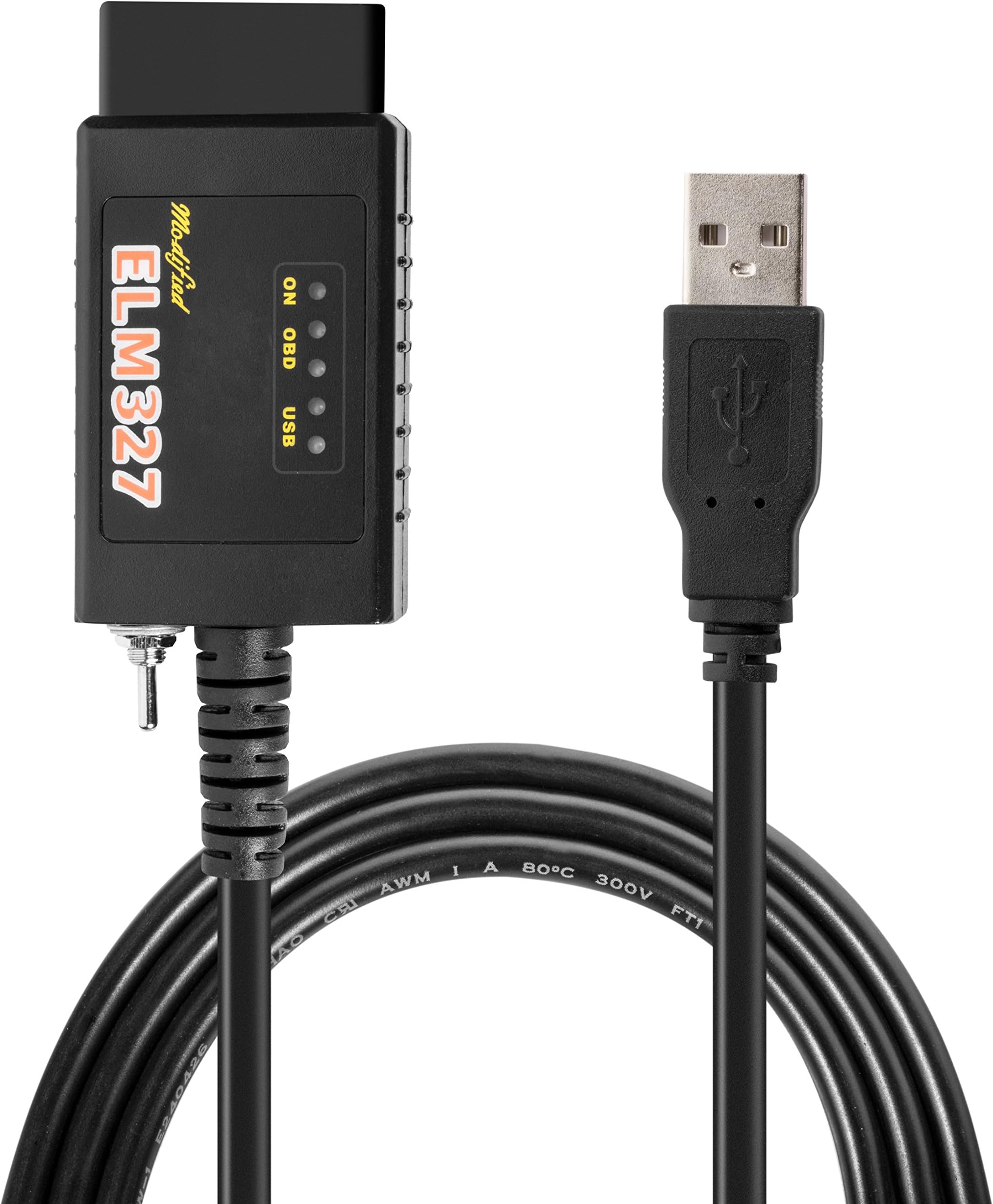Autodiag Forscan Elm327 USB ELMconfig USB Device with Switch OBD2 Can Bus Scanner Diagnostic Tool for Ford Mazda Lincoln (Black)