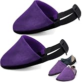 Zhanmai Bowling Shoe Slide, 2 Pack/ 1 Pair Adjustable Sole Cover Sock with Elastic Band Fit Most Men Women Shoes Bowling Accessories for Playing Ball Dancing, L(Purple)