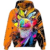 Boys Girls Hoodies 3D Graphic Hoodie Cool Pullover Sweatshirt with Pocket for Kids 6-16 Years