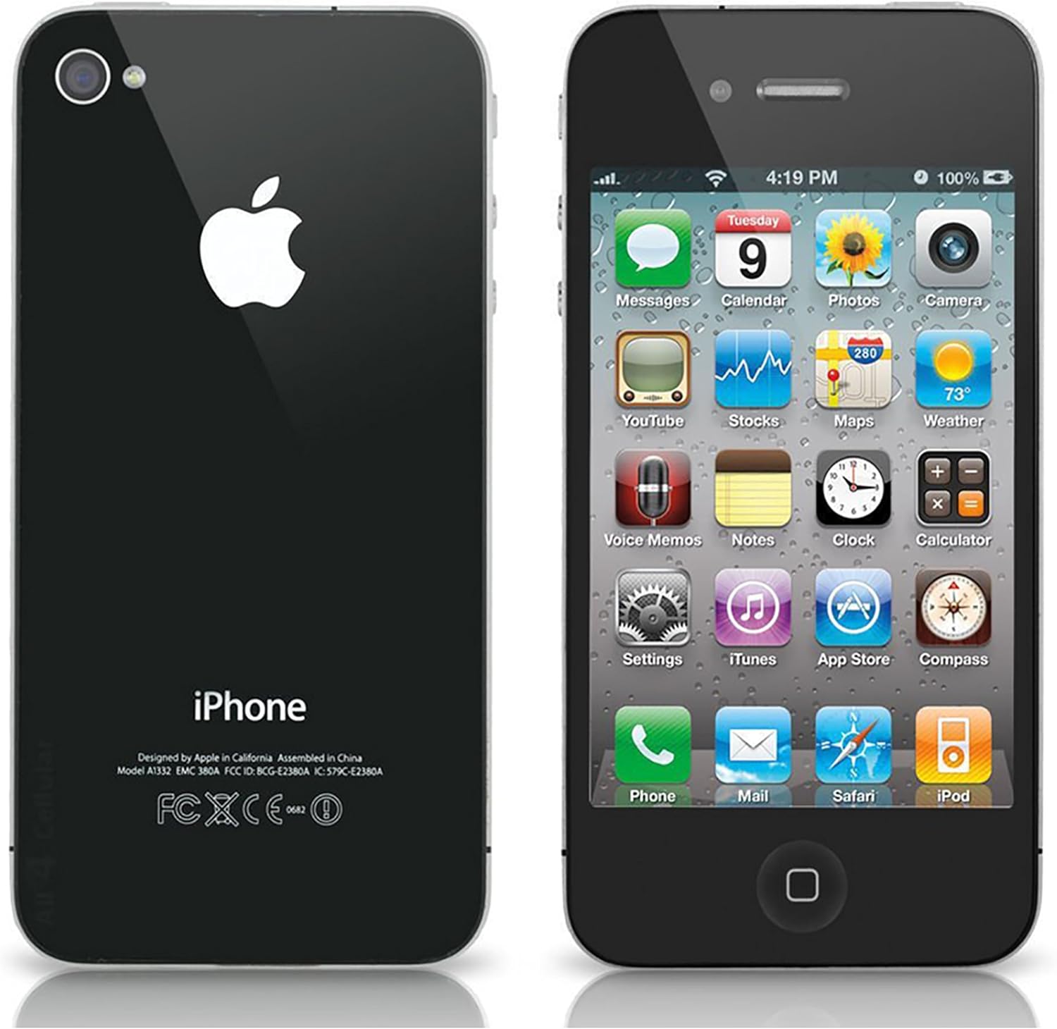 Apple Iphone 4 16gb A1332 Gsm Factory Unlocked No Warranty Black Amazon Co Uk Electronics