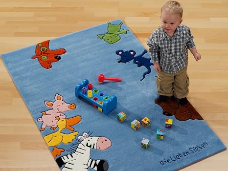 Amazon De Kinder Teppich Die Lieben Sieben Blau Die Lieben
