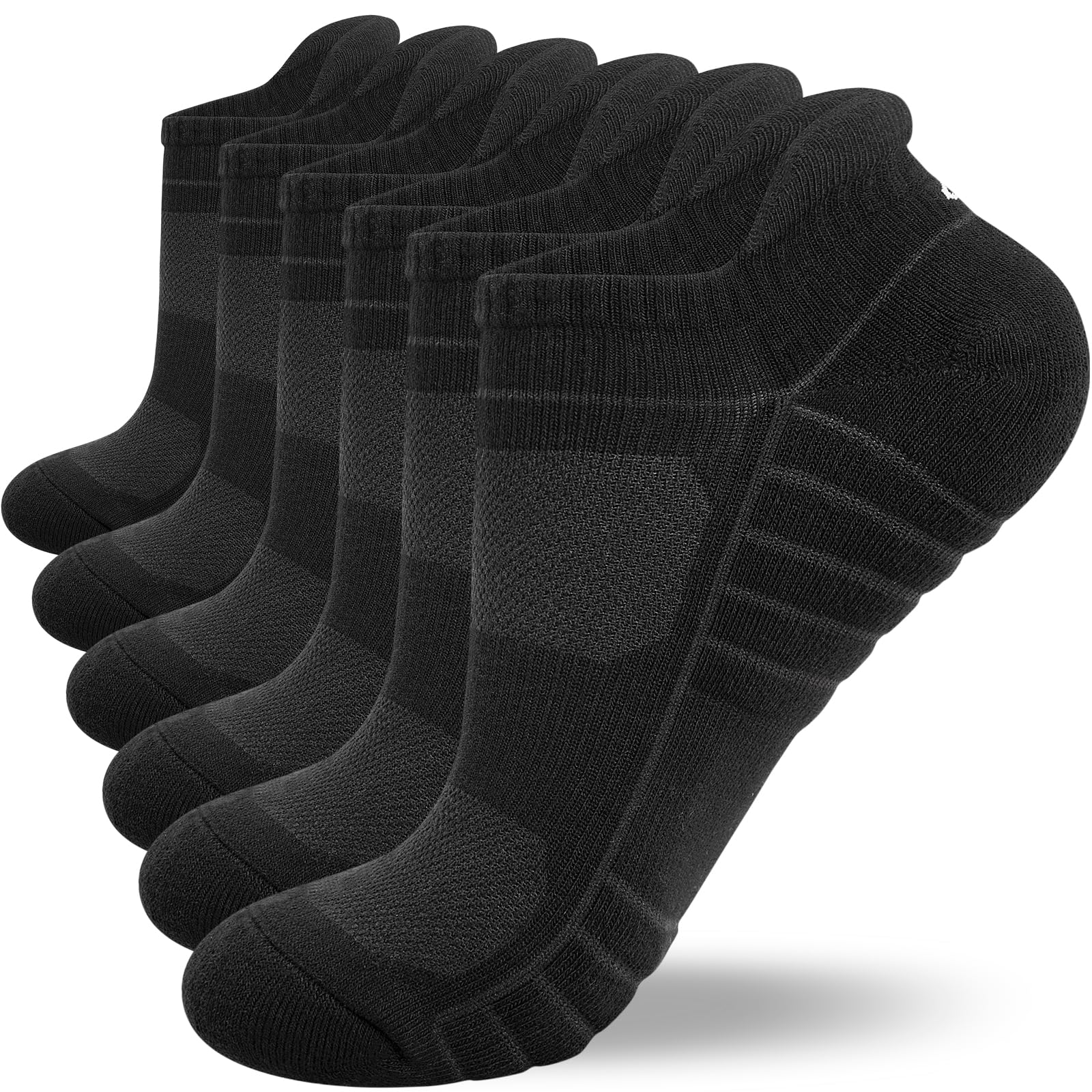 Lapulas Ankle Socks Thick Cushioned Trainer Mens Sports Cotton Running Women Low Cut Breathable Athletic Sock (6 Pairs) — image 1