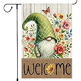 Gnome Garden Flags 12x18 Inch Double Sided Small Burlap Spring Summer Seasonal Holiday Wildflowers Home Outdoor Yard Lawn Welcome Buffalo Plaid Flag Decor
