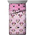 Jay Franco Kids Comforter - Super Soft Reversible Bedding Polyester Microfiber Fill, Pink - Minnie Mouse, Twin