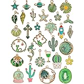 JIALEEY Assorted Gold Plated Enamel Charm Pendant DIY for Earrings Necklace Bracelet Jewelry Making and Crafting 31PCS
