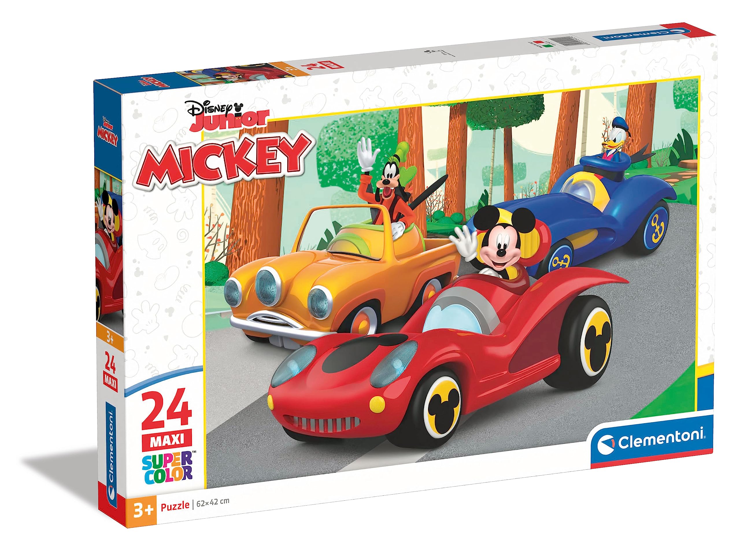 Clementoni - 24229 - Supercolor Puzzle Disney Mickey - 24 Maxi Pieces - Jigsaw Puzzle For Kids Age 3