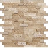 SUNWINGS 5-Sheet Peel and Stick Mosaic Natural 3D Stone Self Adhesive Marble Tiles, 11.5" x 10.7" Stick on Backsplash for Kitchen Bathroom Fireplace Vanity, Beige