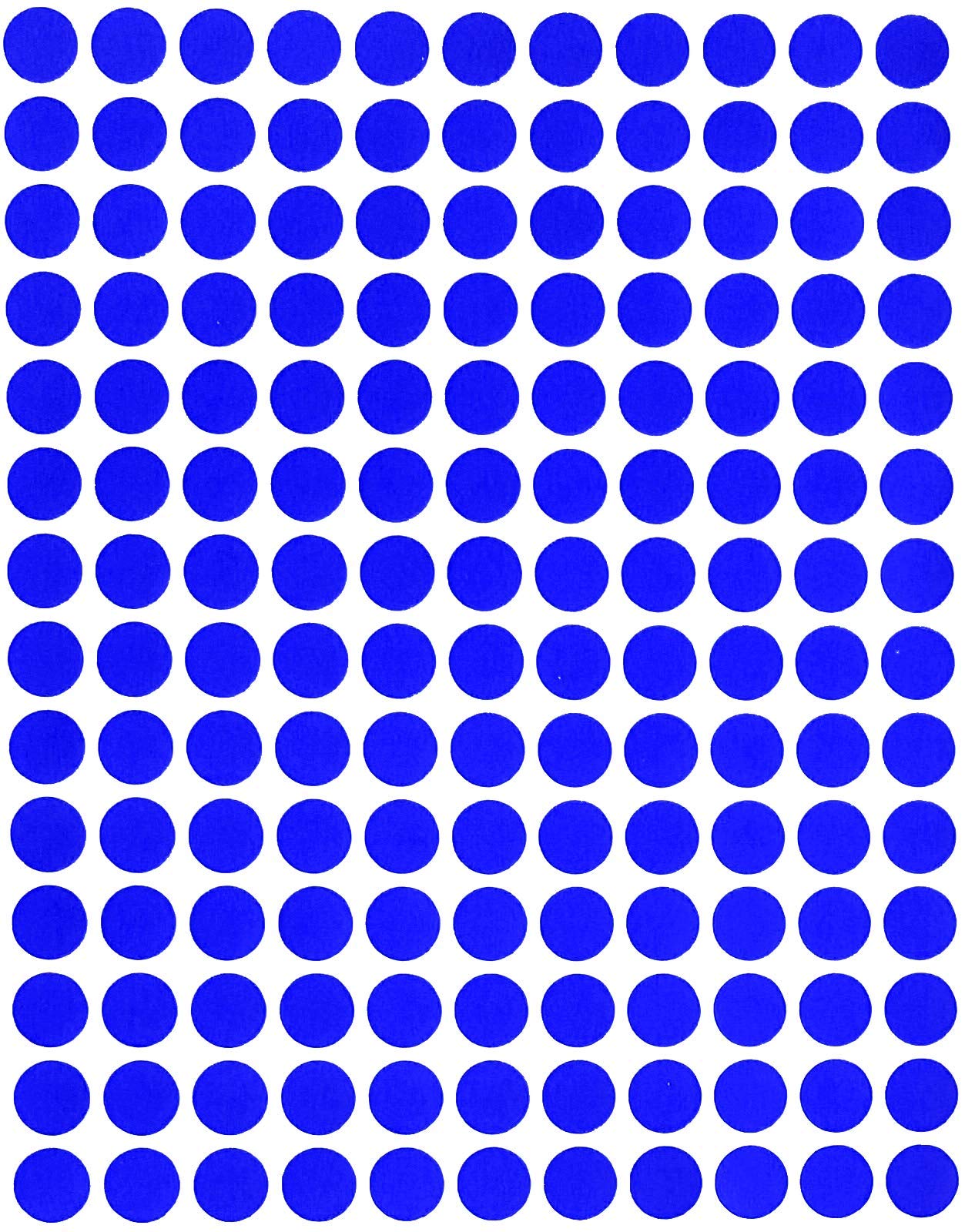 Colour Coding Labels 1cm (10mm) Small Round Blue Dot Stickers - 2100 Pack by Royal Green