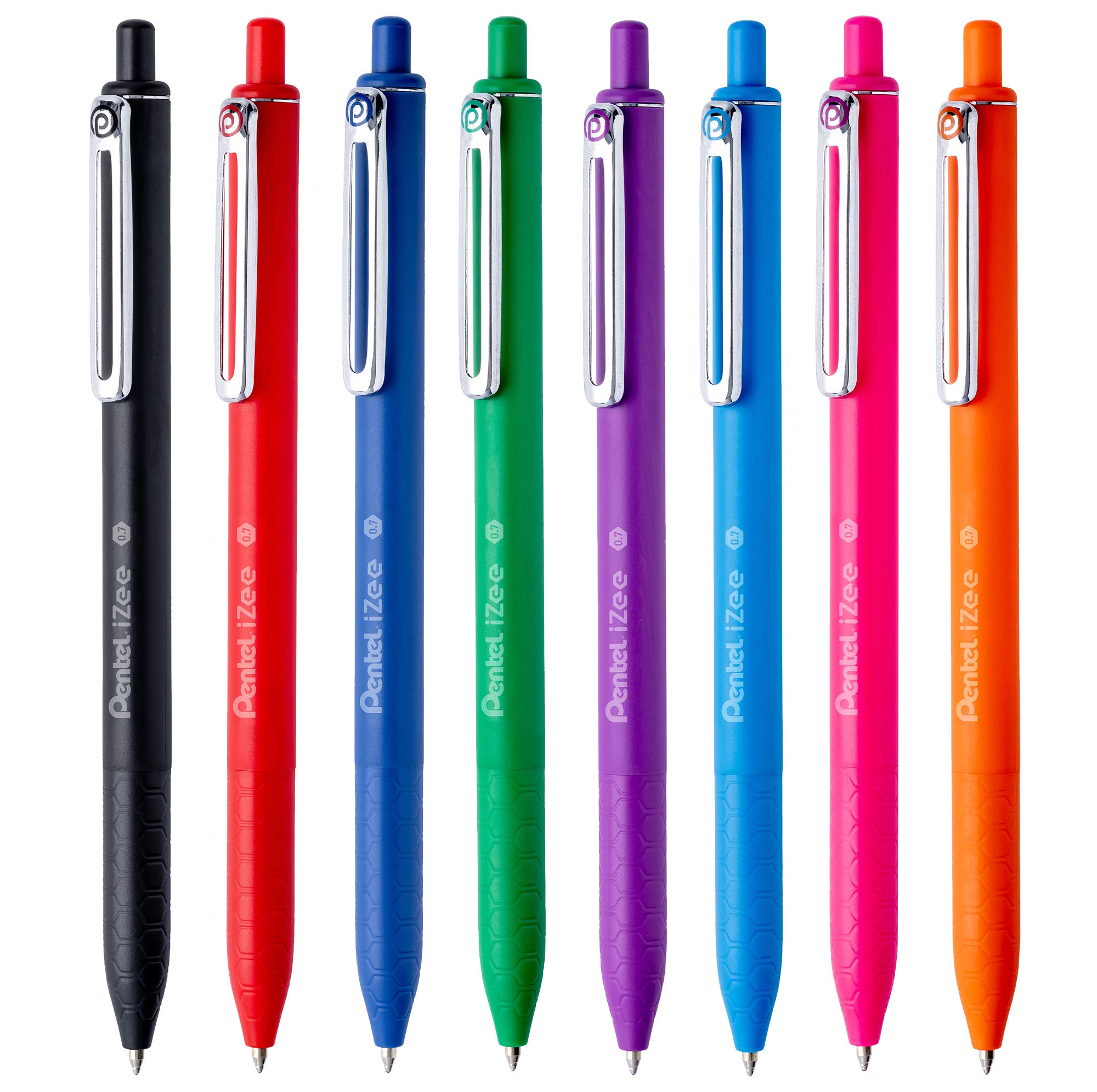 Pentel BX467 Izee Snap Ball 0.7 mm Pack of 8 Colours Ass.ti