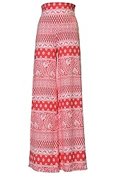 VIV Collection Stretchy Wide Leg Printed Palazzo