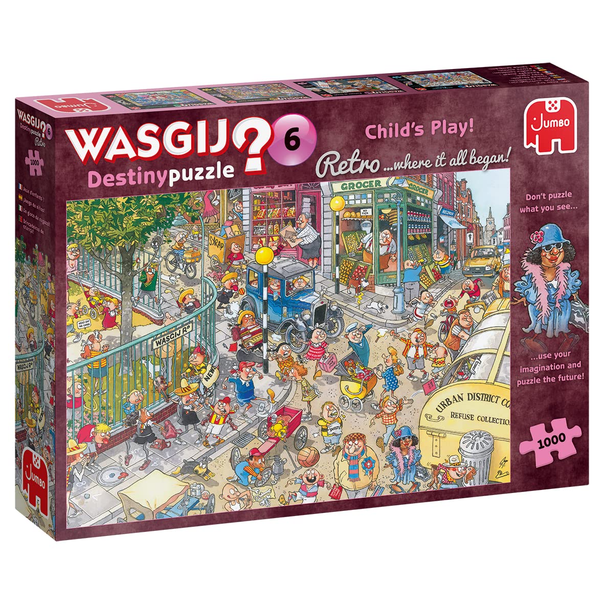Jumbo, Wasgij, Retro Destiny 6, Childs Play, Jigsaw puzzles for Adults, 1000 piece