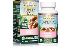 Host Defense, Turkey Tail Capsules, Natural Immune System and Digestive Support, Mushroom Supplement, Unflavored, 60