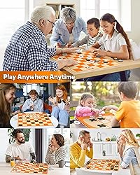 Coogam Chess and Checkers Board Game, 3-in-1 Tic
