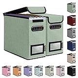 BALEINE File Organizer Box with Lid, Collapsible