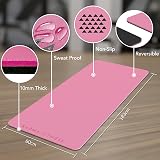 Karma Fitness Large Exercise Mat 183x80x10mm Pink with Carry Straps view 5