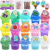 Cloud Slime Butter Slime Kit, 15 Pack Fluffy Slime for Kids, Slime Birthday Xmas Party Favors for 8-12, Slime Kit for Girls B