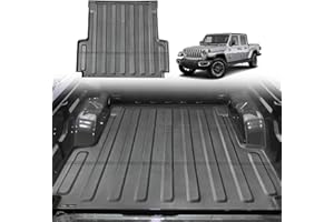 TripleAliners Truck Bed Mat Compatible with 2020-2023 Jeep Gladiator JT Accessories 5FT Bed Mat Perfectly Flush All Weather Protection TPE Heavy Duty Pickup Bed Liner Cargo Mats