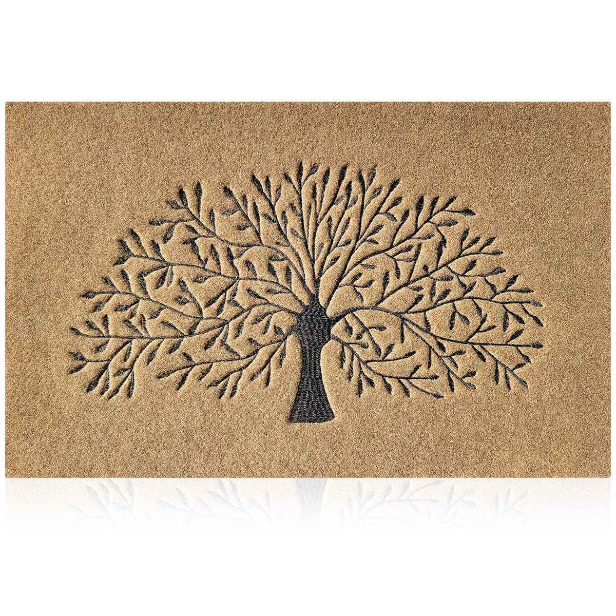 AOAOPQ Welcome Mats for Front Door Mats Inside Outdoor Mat with Non Slip Rubber Backing for Entrance Entryway Hallway Kitchen Easy to Clean 40x60 cm Brown — image 1