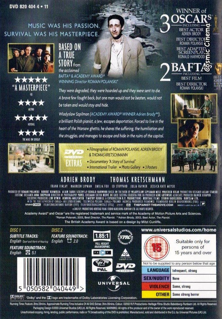 The Pianist (2 Disc Special Edition) [DVD] [2003]